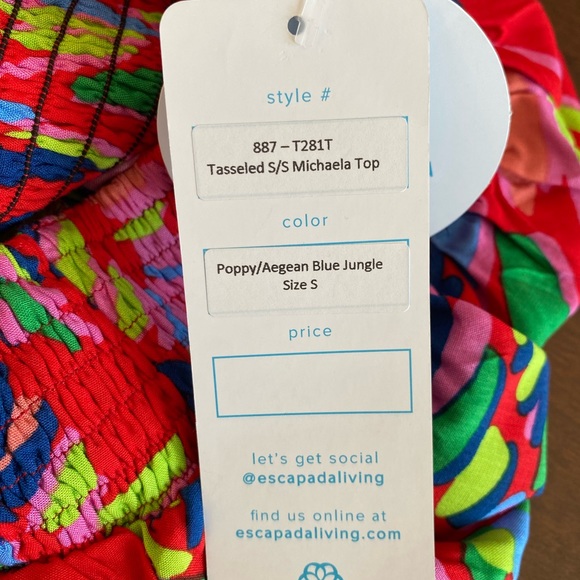 Escapada Living Tasseled Tropical top - Picture 8 of 11